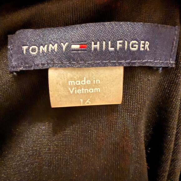 Tommy Hilfiger Long Sheer Sleeves V Neck Floral Maxi Dress 16 Elegant Designer - Picture 5 of 10